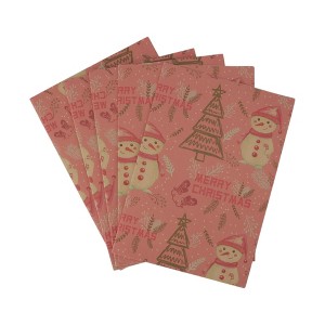 Unique Bargains Gift Wrap Paper Yellow Kraft 27.56"x19.69" 5Pcs - 1 of 4