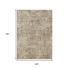 HomeRoots 10' X 14' Taupe And Beige Abstract Washable Indoor Outdoor Area Rug - 3 of 4
