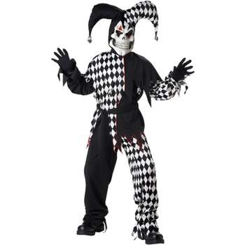California Costumes Evil Jester Child Costume (Black/White)