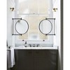 TEHOME Corrente 20 in. W x 20 in. H Round Metal Framed Tilting Ivot-N-View Wall Mounted Bathroom Vanity Mirror in Matt Black - 2 of 4