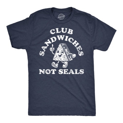 Мужские футболки Crazy Dog T-Shirts, Inc. Mens Funny T Shirts Club Sandwiches Not Seals Sarcastic Novelty Tee for Men - Crazy Dog Men's T Shirt for Animal Lovers Navy L