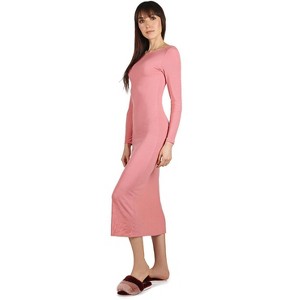 Memoi Women's Luxe Ribbed Bamboo Blend Full-Length Nightgown - 1 of 4