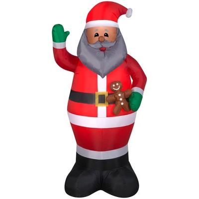 Gemmy Christmas Airblown Inflatable Santa OPP, 7 ft Tall, Multi