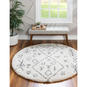 Unique Loom    Rabat Shag geometric Area Rug - 1 of 4