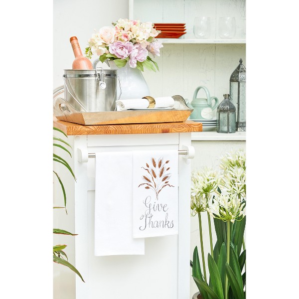 C&F Home Give Thanks Toalla de cocina de algodón tipo harinero 3
