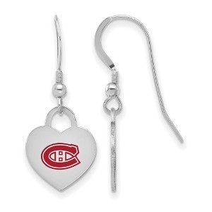 Black Bow Jewelry Sterling Silver  NHL Dangle Earrings - 1 of 4