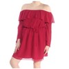 maison Jules Womens Ruffled Off The Shoulder Shift Dress - 4 of 4