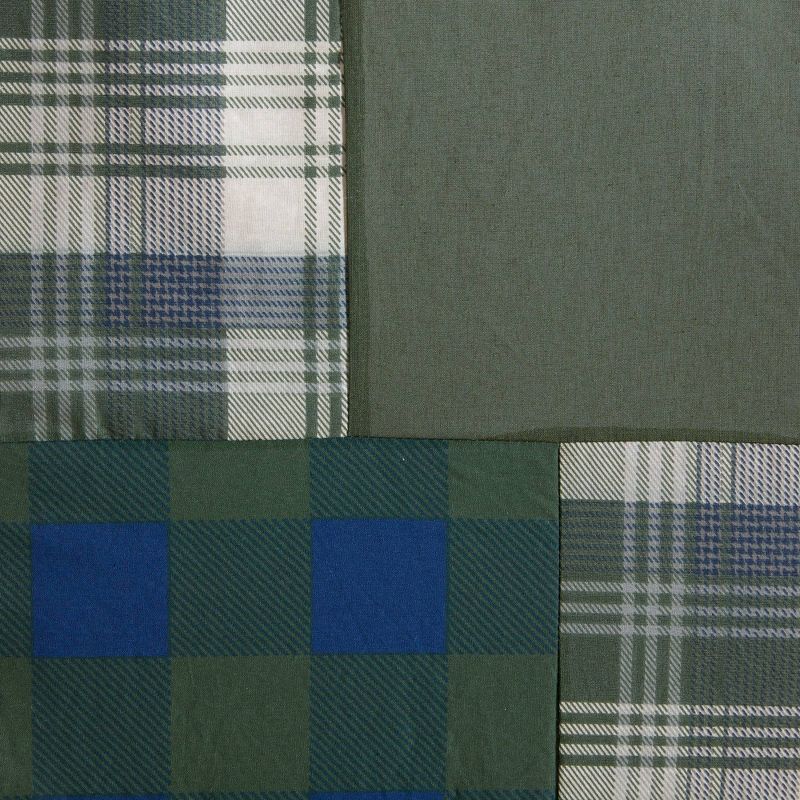 72&#34;x72&#34; Mill Creek Pieced Cotton Shower Curtain Green - Woolrich, 5 of 8