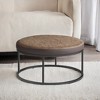 Ottoman Bench, Large Ottoman, Ottoman Coffee Table, Leather Footstool, Reversible Top, Padded Seat, Max. Load 660 lb - 4 of 4