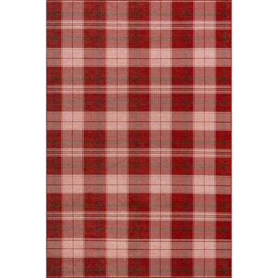 Nuloom Aelin Spill Proof Treated Plaid Pet Friendly Premium Machine Washable Area Rug