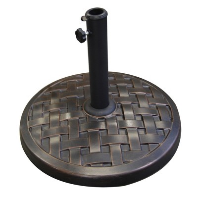 Rashida Round Lattice Weave Umbrella Stand - Saracina Home