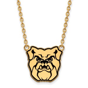 Black Bow Jewelry 14k Yellow Gold Plated Sterling Silver Butler Bulldogs NCAA Necklace 18 Inch - 1 of 4