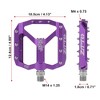 Unique Bargains Non-Slip Pedals Platform Flat Bicycle Pedals 9/16" for Road Bikes MTB Mountain Bike Purple 1 Pair - 3 of 4