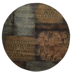 Oriental Weavers Hudson 4878B Blue/ Brown Indoor Area Rug - 7'8" Round - 1 of 4