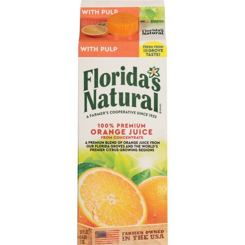 Florida&#39;s Natural Some Pulp Orange Juice - 52 fl oz, 3 of 6
