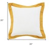 20" X 20" White And Golden Yellow 100% Cotton Geometric Zippered Pillow - 3 of 4
