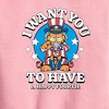 Boys' - Garfield - Want You To Have A Happy Fourth Graphic Long Sleeve Fleece Sweatshirt - 2 of 3