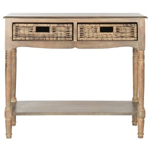 Corbin Console Table Washed Natural Pine - Safavieh , Natural Green