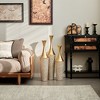 NicBex Modern Glazed Metal Center Floor Vases for Dried Flowers, Large Standing Vase for Living Room Hallway Corner, Set of 3 - 3 of 4