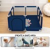 GOTGELIF 50"x50" 4-Panel Baby Playpen Spacious & Secure Portable Playard - 4 of 4