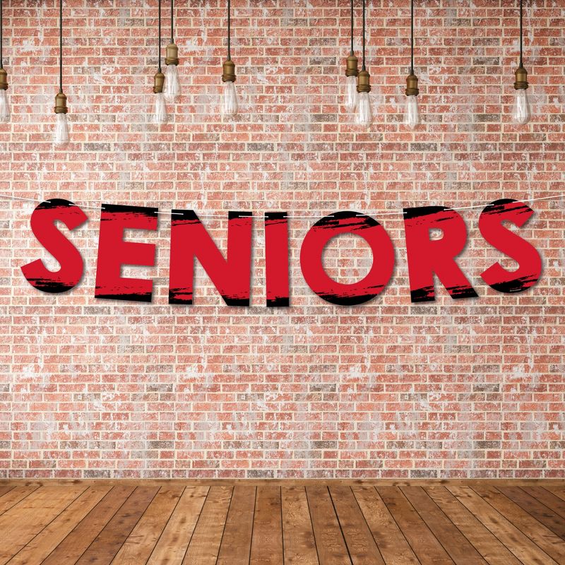 Big Dot of Happiness Red Senior Night - High School Sports and Graduation Party Decorations - Seniors - Outdoor Letter Banner, 3 of 9