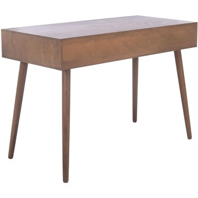Remy Brown Mid-Century Wood Writing Desk with Drawer