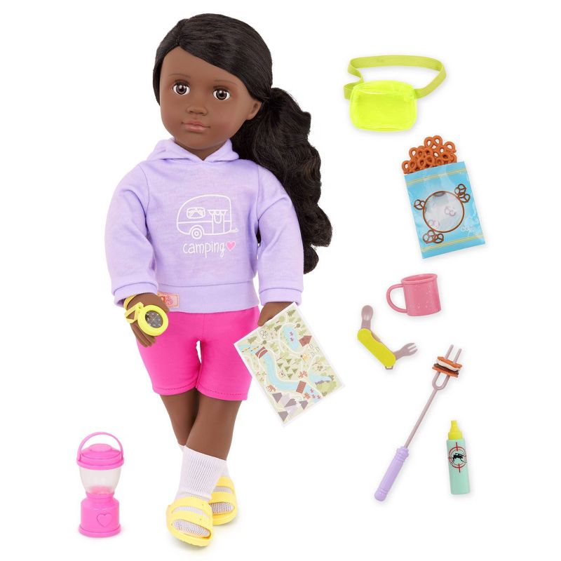 Our Generation Elissa 18&#39;&#39; Camping Doll &#38; Accessories Set, 1 of 7
