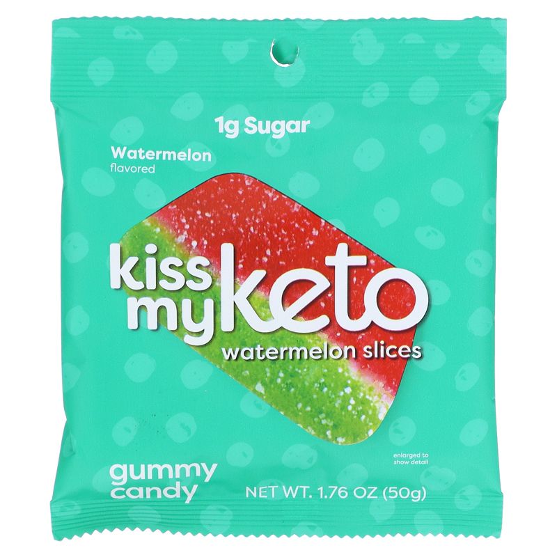 Gummy Candy, Watermelon Slices, 6 Bags, 1.76 oz (50 g) Each, Kiss My Keto, 3 of 4