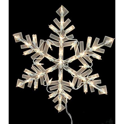 Impact Innovations 16" Lighted Snowflake Christmas Window Silhouette Decoration