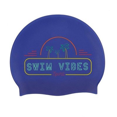 Sporti Miami Vibes Silicone Swim Cap