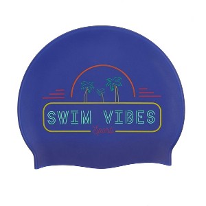 Sporti Miami Vibes Silicone Swim Cap - 1 of 2