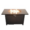 25'' H x 42'' W Steel Outdoor Fire Pit Table with Lid - 2 of 4