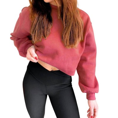 Women's Izzy Inside-Out Cropped Sweatshirt - WLM
