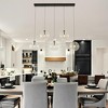 PAKOKULA Modern 5-Light Black Linear Chandelier, Cluster Island Pendant Light for Kitchen Island - 4 of 4