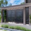 Lirago Metal Outdoor Privacy Screen Freestanding Garden Privacy Screen 72"x47" Black - 3 of 4