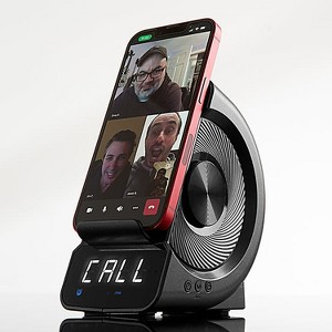 Wireless Charging Stand with Bluetooth Speaker – Fast Charging Dock & Music Playback in One - 1 of 4