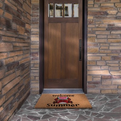 Summer Welcome Crab Coir Doormat, 18x30 Inches