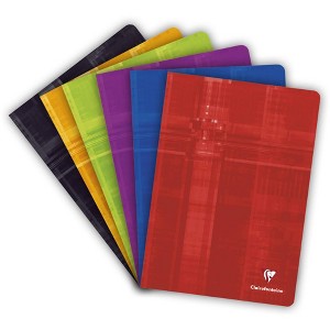 Clairefontaine Staplebound Notebook - French ruled 48 sheets - 8 1/4 x 11 3/4 - Assorted Colors - 1 of 3