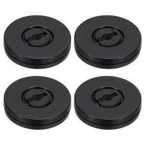 Unique Bargains High-strength Plastic 360-degree Rotating Anti-slip Multi-use Black Swivel Stand 4 Pcs - 1 of 4