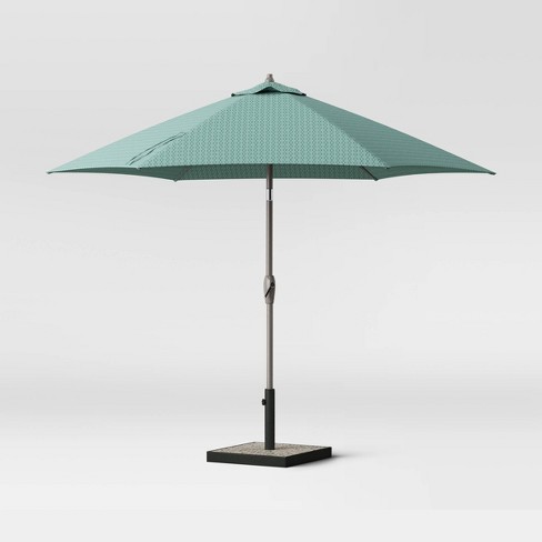 9 Round City Geo Patio Umbrella Smoke Green Ash Pole Project 62 Target