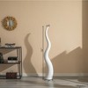 Uniquewise Tall Animal Horn Shape Floor Vase: Elegant Ceramic Black Accent for Entryway, or Living Room Decor - Nature-Inspired Modern Antler Design - 3 of 4