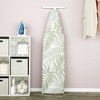 Juvale Ironing Board Cover and Pad, 15x54 Inches, Standard Size, Heavy Duty, White Palm Print Design - 2 of 4