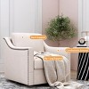CAVINAS Swivel Accent Chair, Cotton Linen Fabric Living Room Chair with Metal Base, Reading Chair for Bedroom, Living Room, Office - 3 of 4