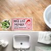 Stupell Industries Pink Nice List Ticket Printed Plush Bath Mat And Bath Rug, Design By Jj Design House Llc, 18"X30" - 3 of 4