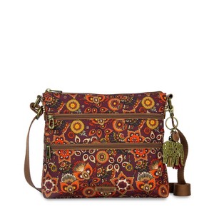 Sakroots Women's Artist Circle Basic Crossbody, Scarlet Tapestry - 1 of 4