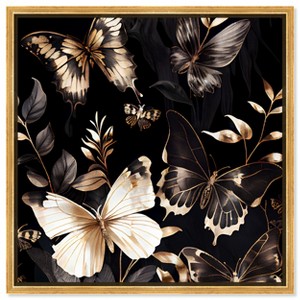 Art Remedy Butterfly Departure Elegant Butterfly Wall Art Framed - 1 of 4
