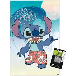 Trends International Disney Lilo And Stitch: Beach Vibes - Hang Loose Unframed Wall Poster Prints - 1 of 4
