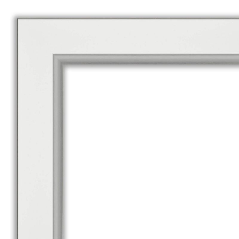 29&#34;x65&#34; Eva White Silver Framed Full Length Floor/Leaner Mirror - Amanti Art, 3 of 9