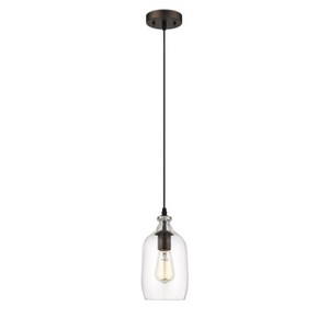 Chloe Lighting Athena Transitional 1 Light Rubbed Bronze Mini Ceiling Pendant 5.5" Wide - 1 of 4