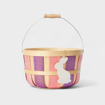 Chipwood Bamboo Easter Basket Pink - Spritz™